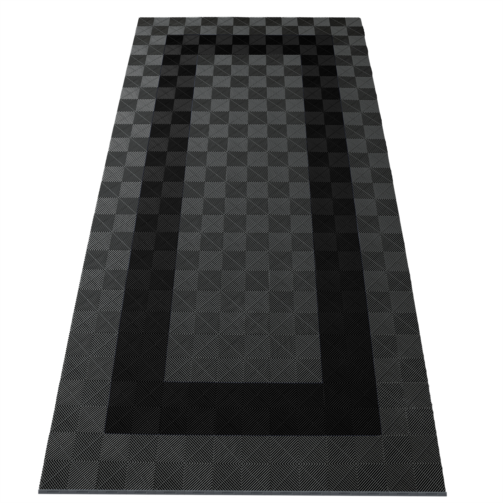 Performance Showroom Garagenboden 280cmx560cm =15,68m² Square grau schwarz