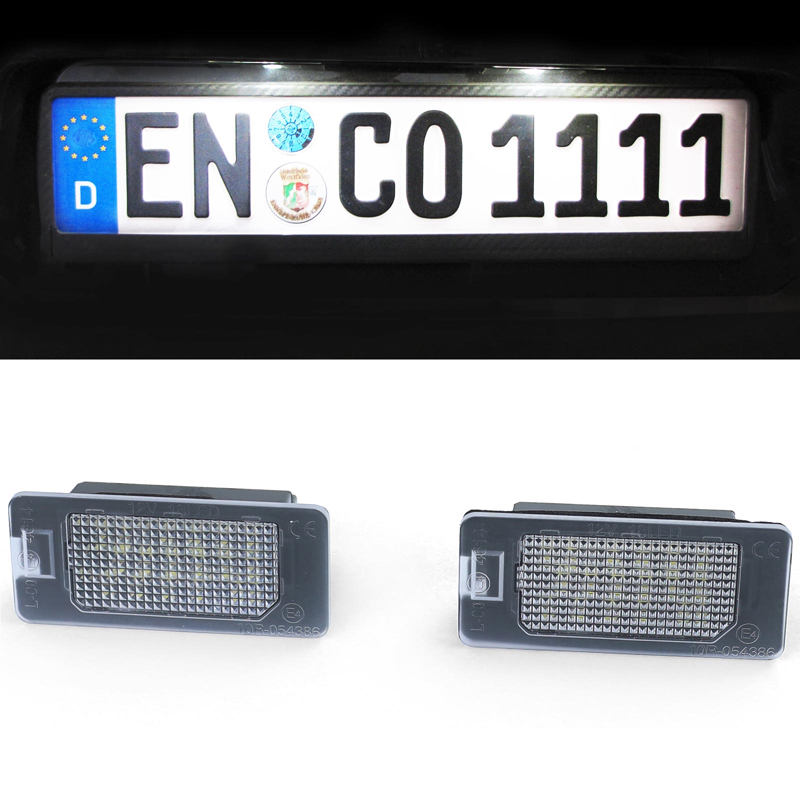 2 LED Kennzeichenbeleuchtung für BMW E82 E88 E90 E91 E92 E93 E39
