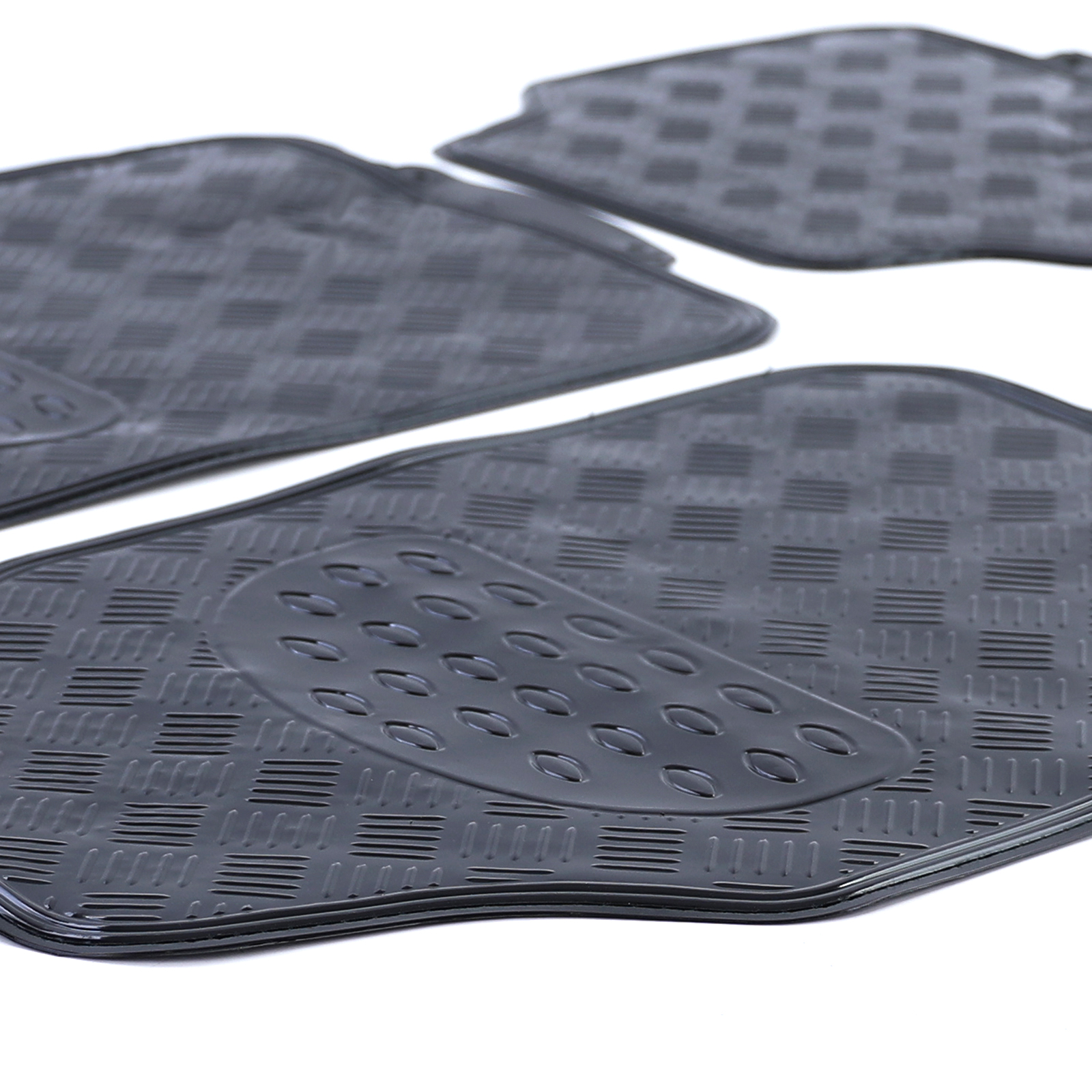 Fußmatte, Woltu, Universal Auto Fußmatten 4-teilig Alu Chrom Optik