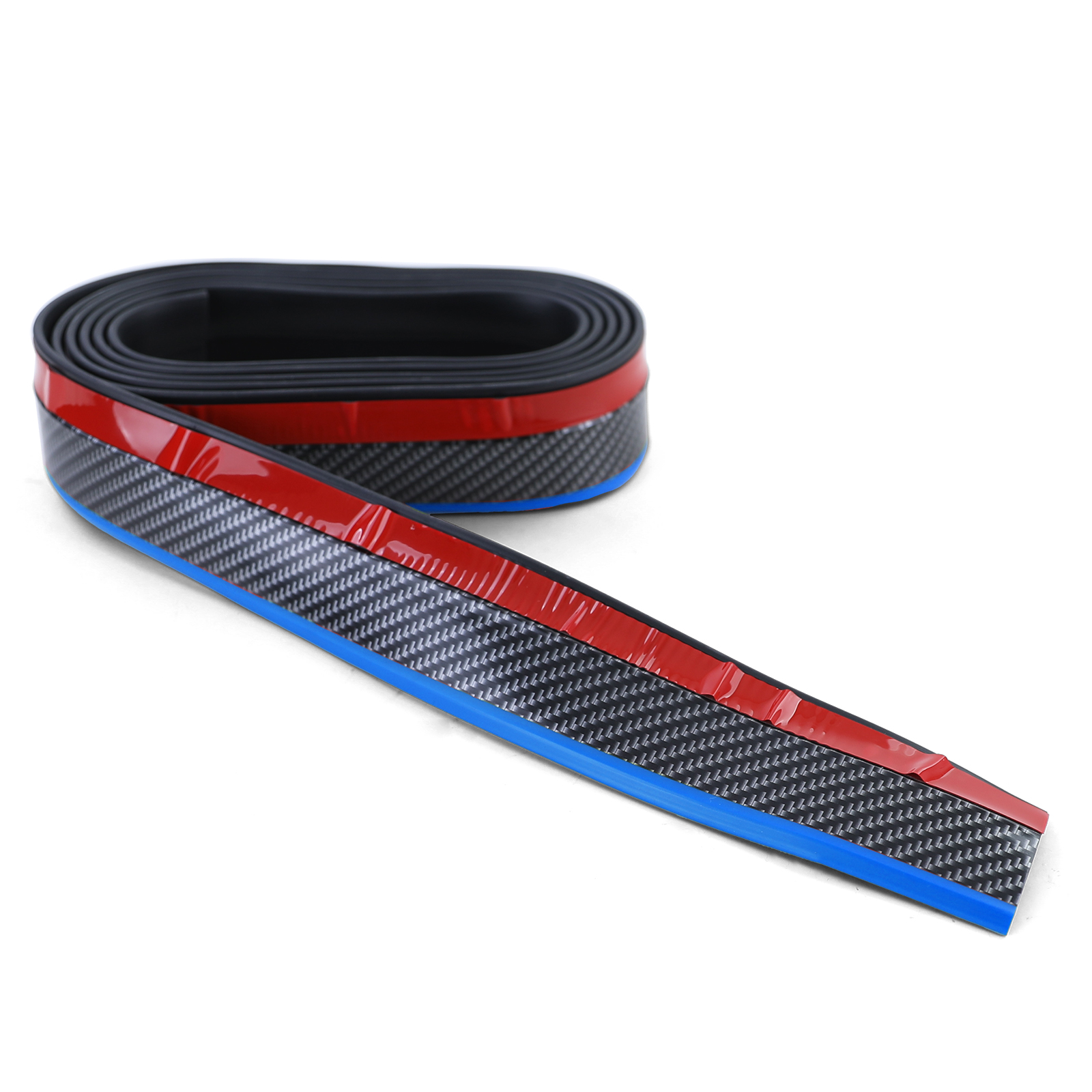 Front Spoiler Lippe Schweller universal flexibel 2,5mx5cm Carbon Optik blau  kaufen