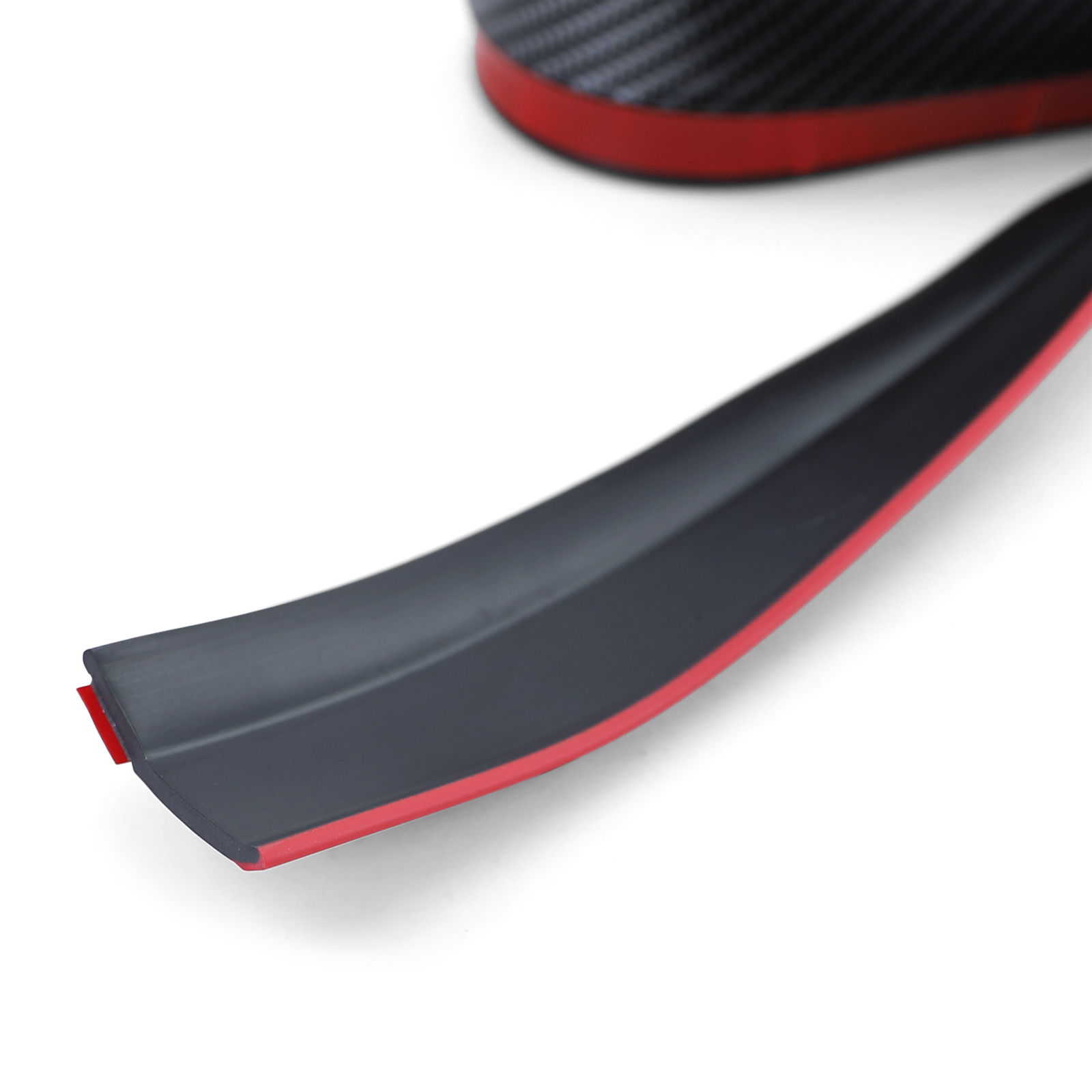 Front Spoiler Lippe universal flexibel 2,5mx5cm Carbon Optik rot kaufen