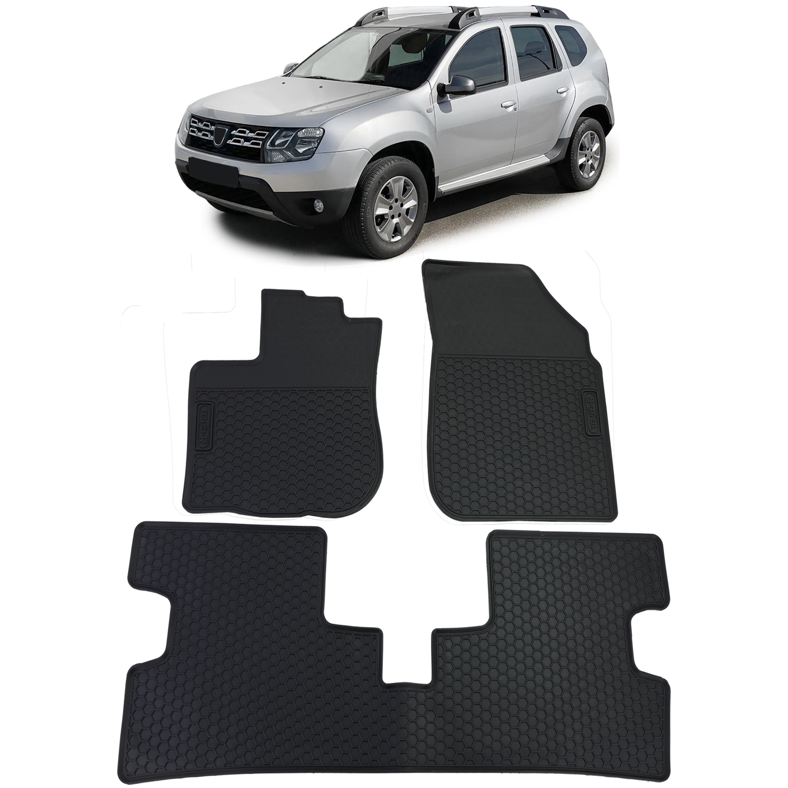 Auto Gummi Fußmatten Schwarz Premium Set für Dacia Duster I 10-18 kaufen