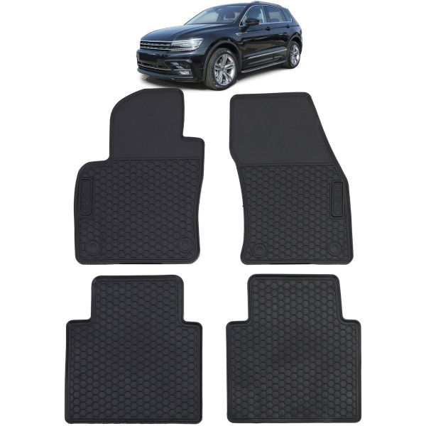 Auto Gummi Fußmatten Schwarz Premium Set für VW Tiguan II 2016-2020 kaufen