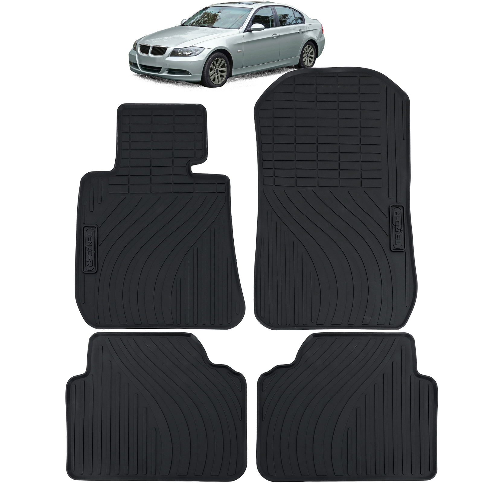 Auto Gummi Fußmatten Schwarz Premium Set passt für BMW E90 E91 Limousine  Touring kaufen