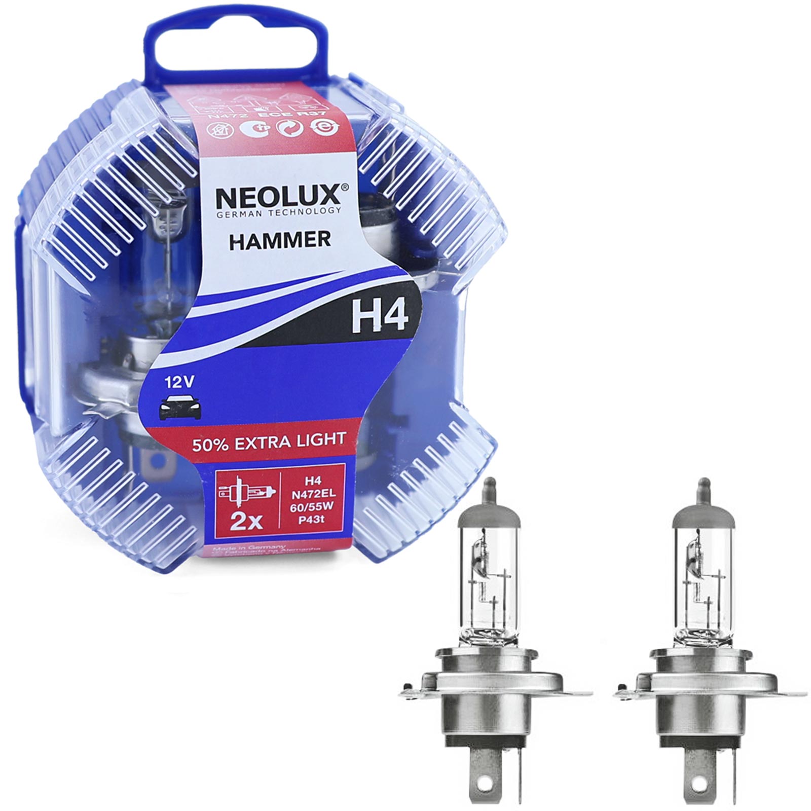NEOLUX von Osram - H4 Extra Light +50% 60/55W 12V Halogen