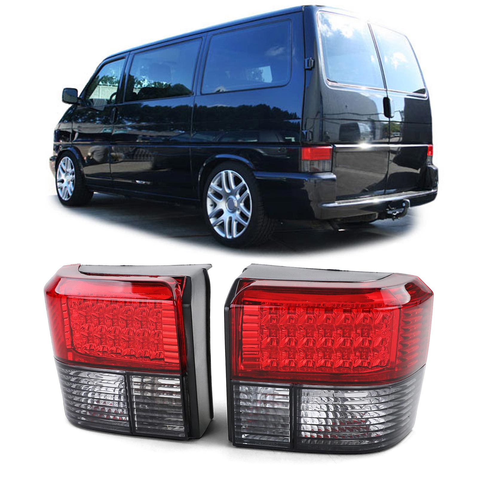 LED Rückleuchten rot schwarz für VW Bus T4 90-03 kaufen