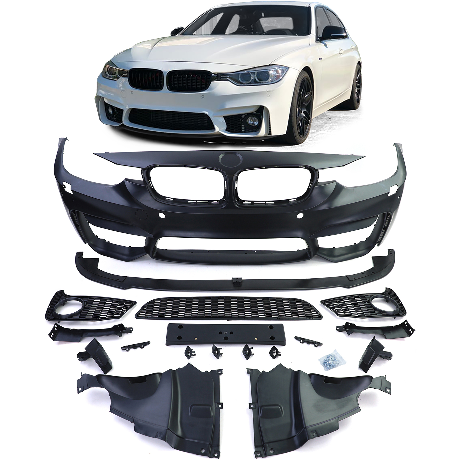 Sport Front Stoßstange + Spoilerlippe passend für BMW 3er F30 F31 F80 11-19  kaufen