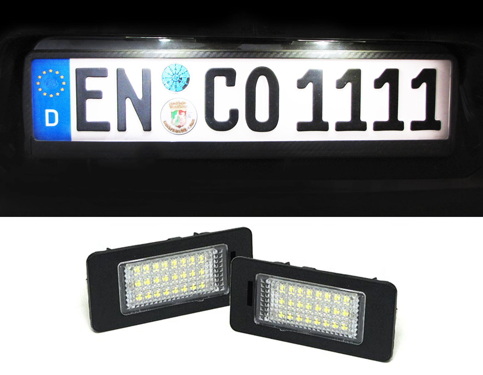 KENNZEICHENBELEUCHTUNG BMW E90 E91 E92 E93 SB10 KB18 2 X LED SEITENBLINKER
