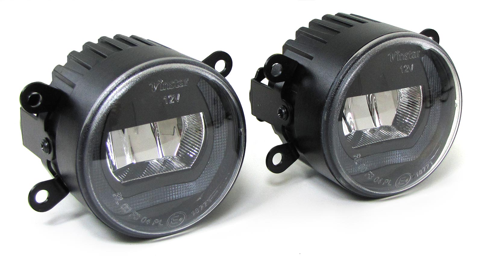 Klarglas LED Nebelscheinwerfer mit Tagfahrlicht universal 90mm schwarz  kaufen