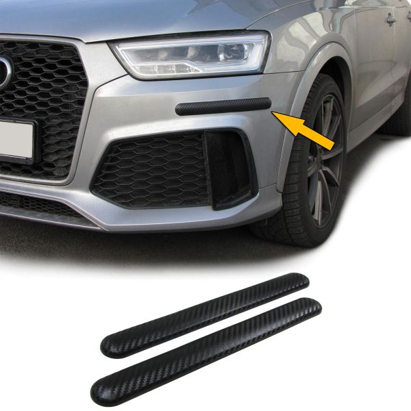 Kaufe 4Pcs Carbon Fiber Reflektierende Auto Tür Schutz Stoßstange