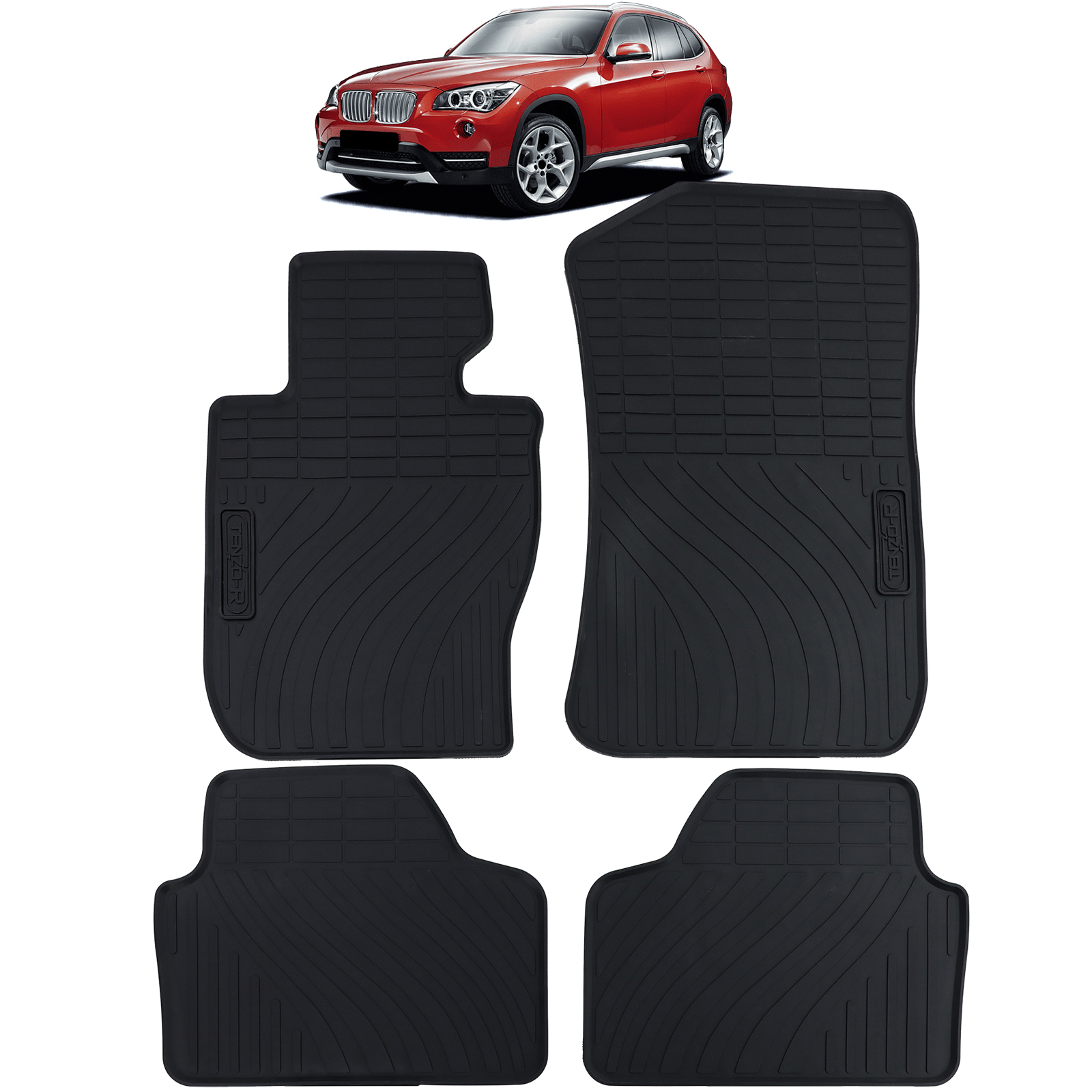 Auto Gummi Fußmatten Schwarz Premium Set passend für BMW X1 E84 09-15 kaufen