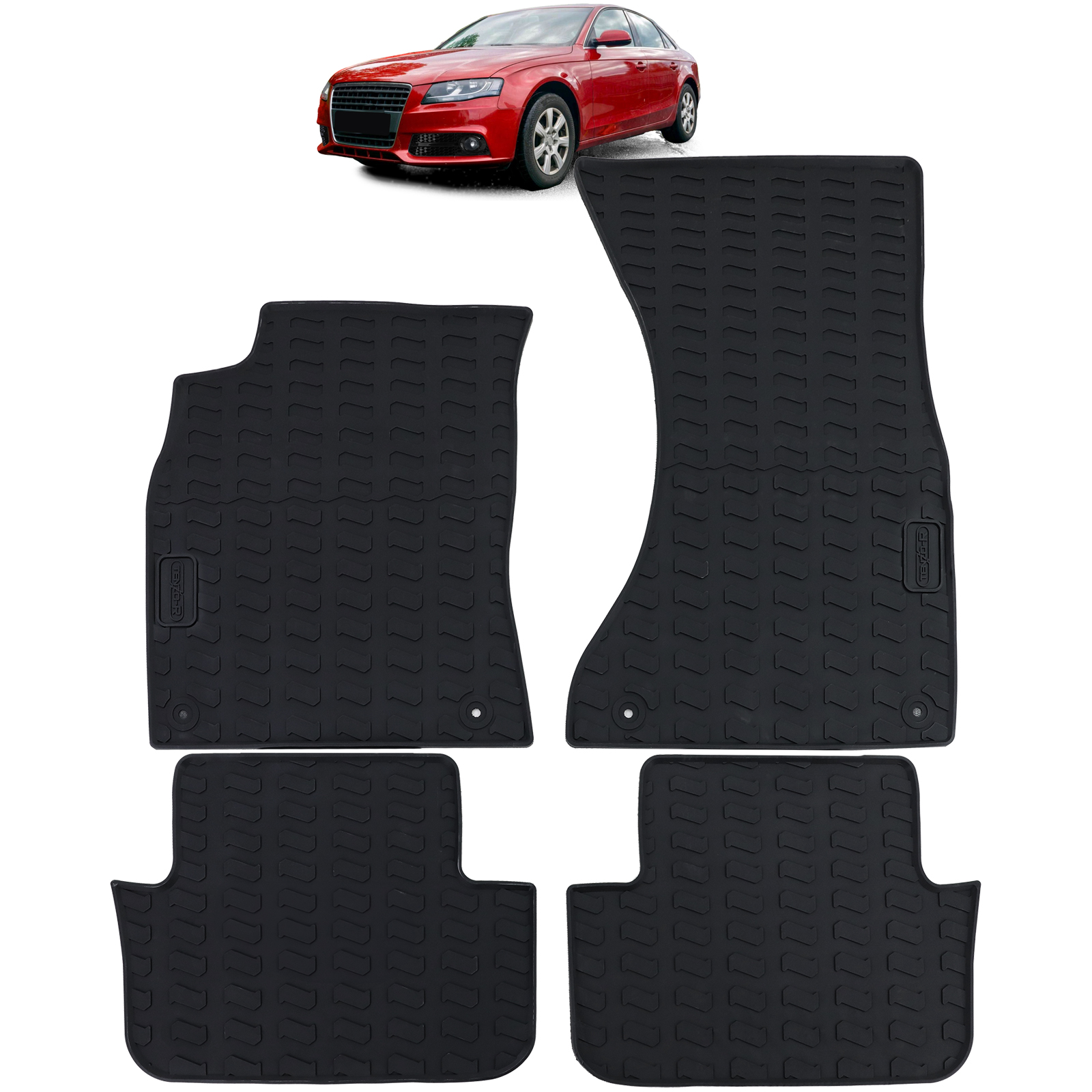 Auto Gummi Fußmatten Schwarz Premium Set für Audi A4 B8 Limousine Avant 8K  07-15 kaufen