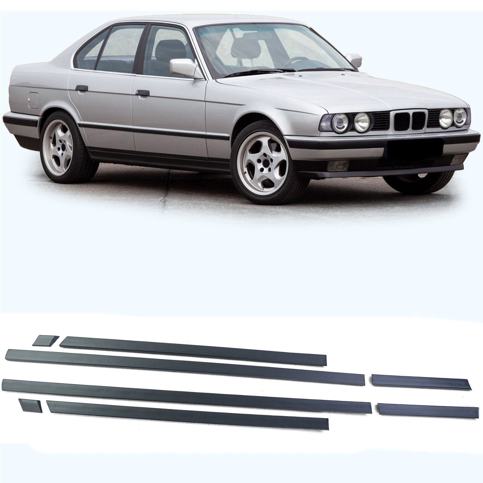 Türleisten Stoßleisten Zierleisten Set 8 teilig passend für BMW 5er E34  88-96 kaufen