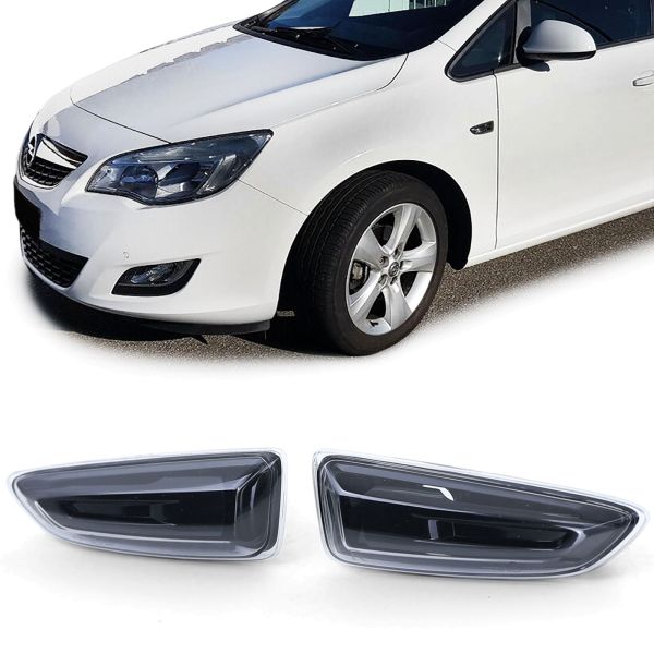 Für Opel Astra J K Insignia B Zafira C Schwarz LED Seitenblinker Blinker Set