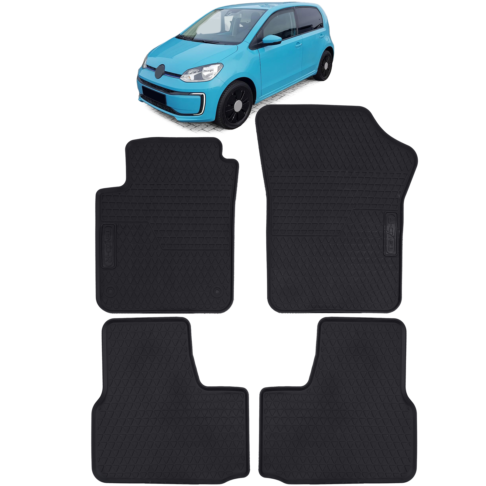 Auto Gummi Fußmatten Schwarz Premium Set für VW Up Skoda Citigo Seat Mii ab  11 kaufen