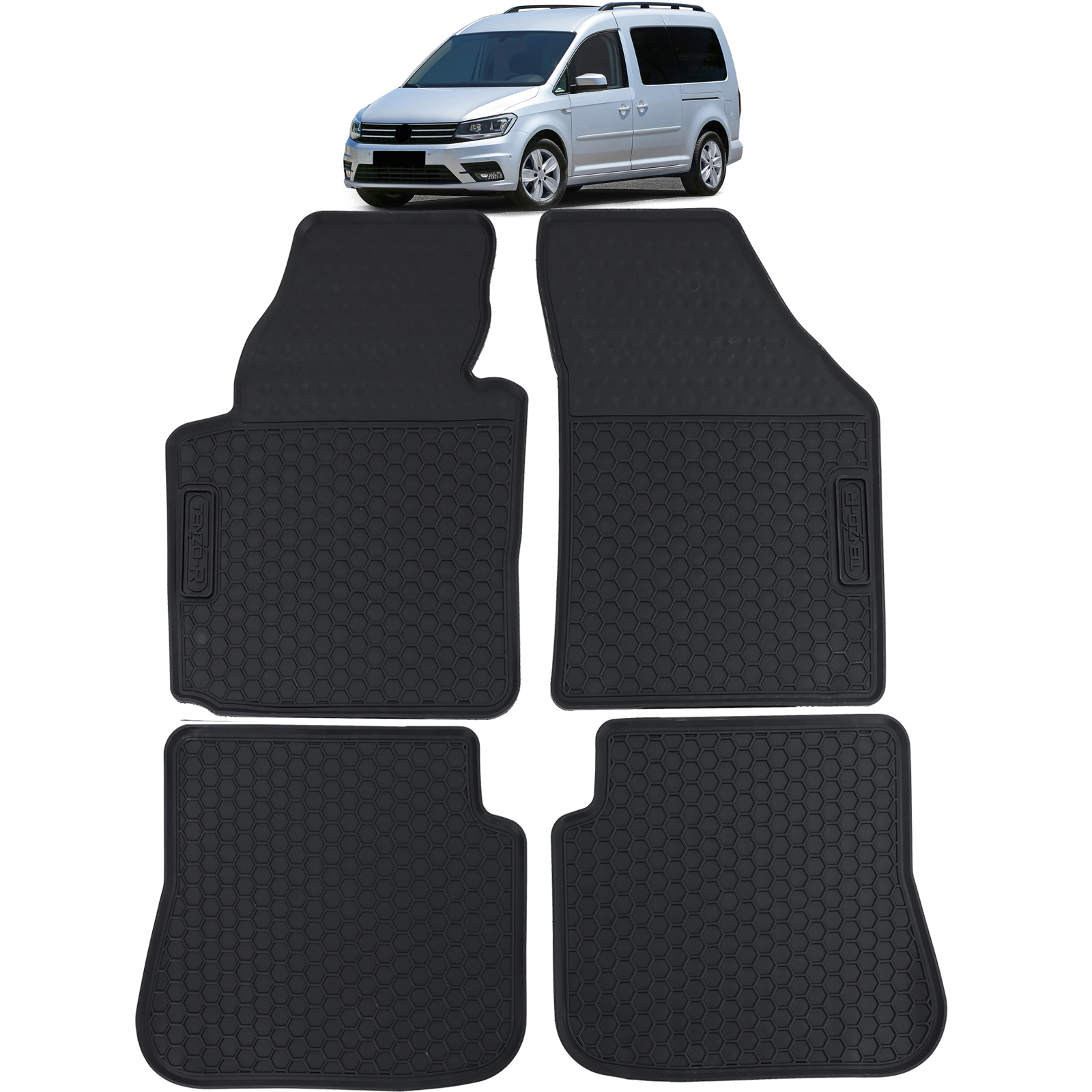 IV für 15-20 Gummi VW Schwarz kaufen Auto Fußmatten Set Caddy Premium
