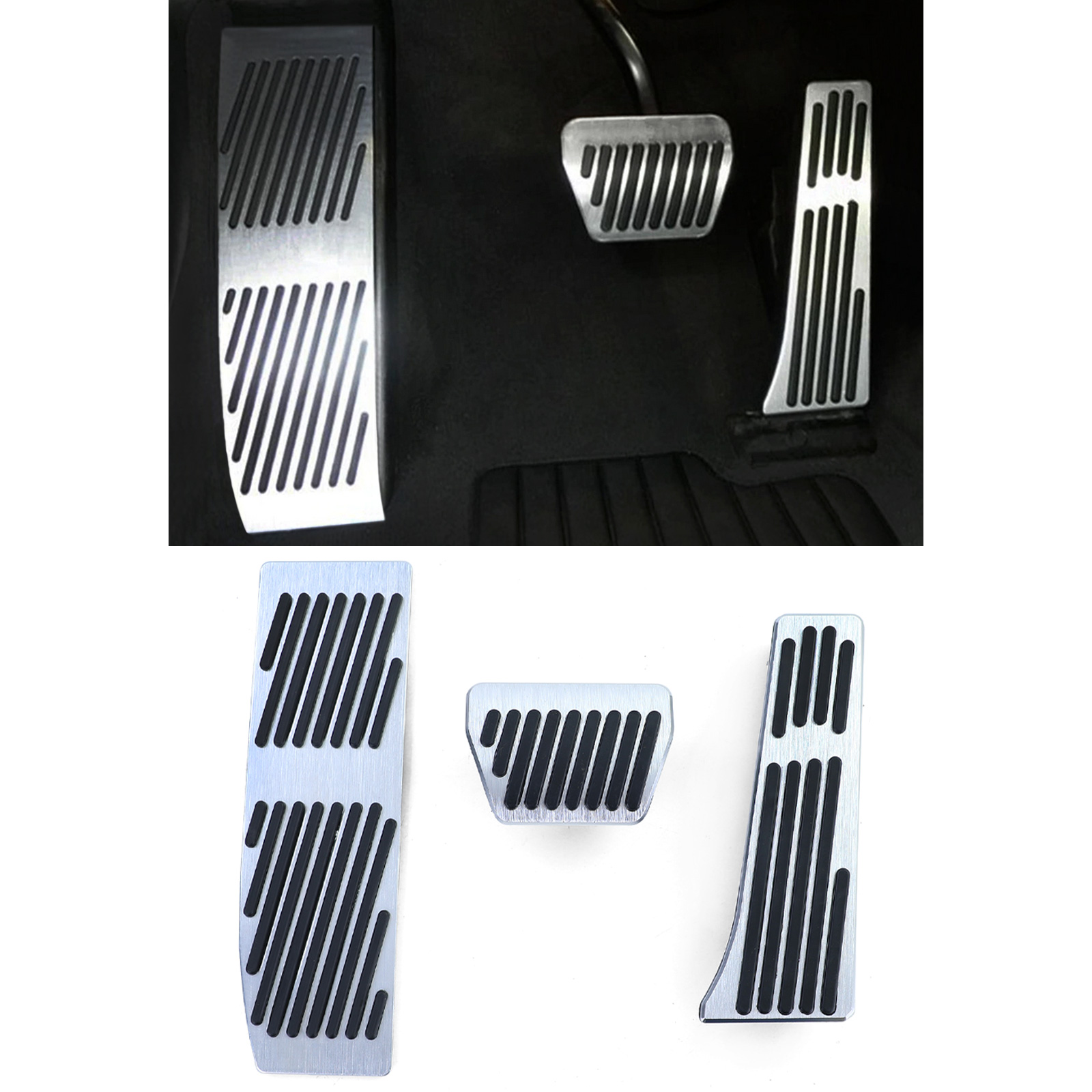 Alu Pedale Set Automatik + Fußstütze passend für BMW E30 E36 E46