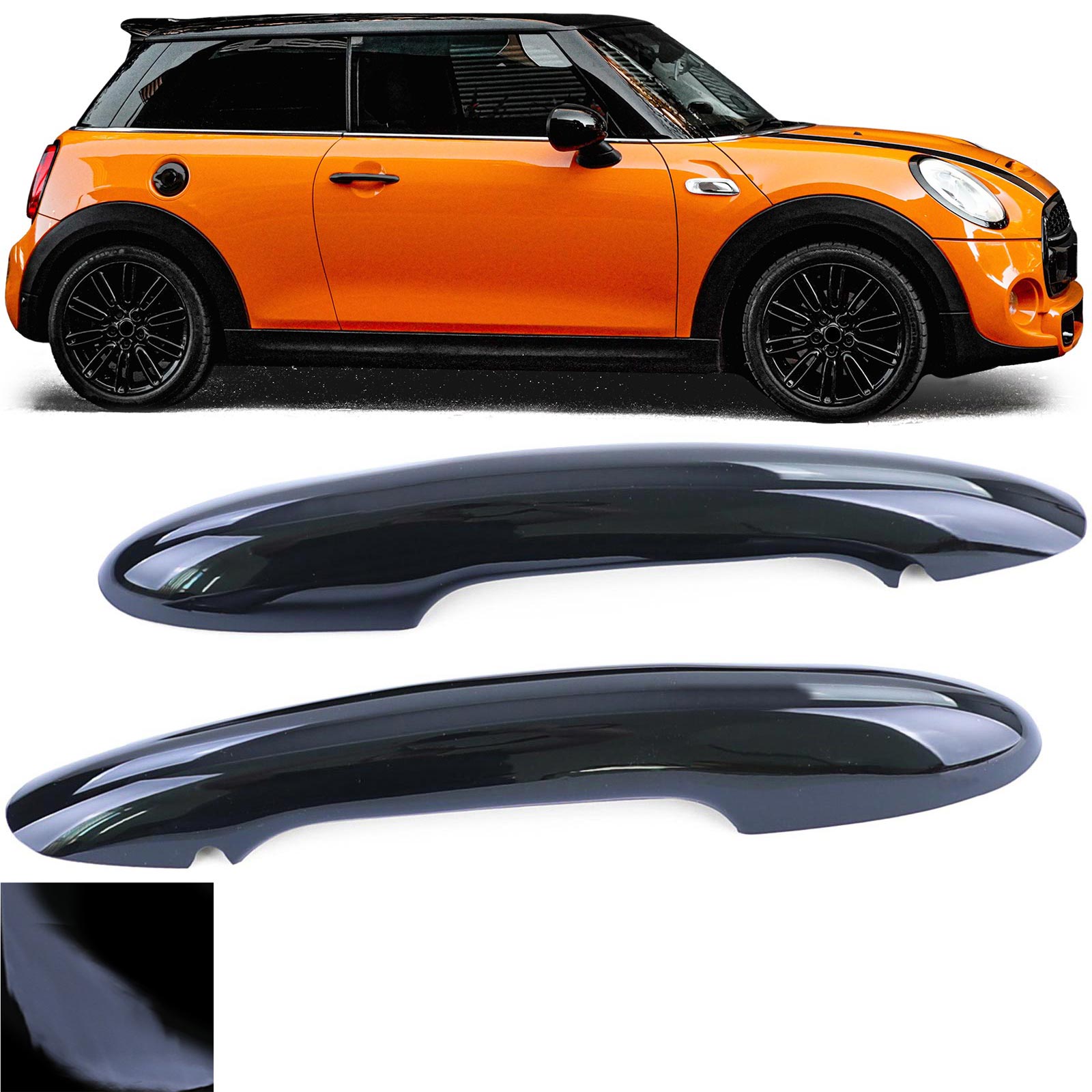 Auto türgriff abdeckungen in Kohle faser schwarz optik Aufkleber  verkleidung Außen teile Zubehör für Mini Cooper R50 R53 R55 R56