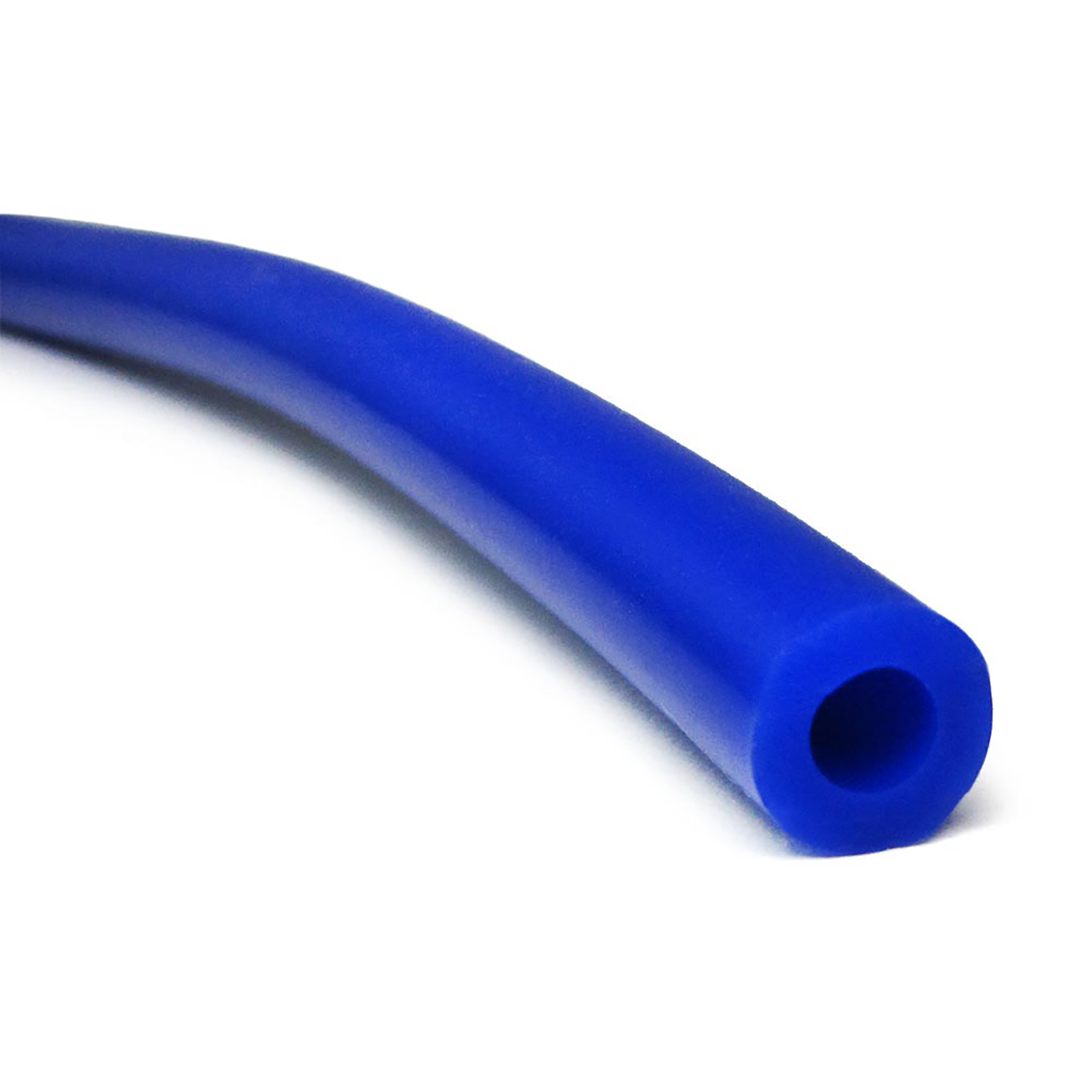 Blauer Silikon Kühlerschlauch mit einem Innendurchmesser von 35 mm und  einer Wandstärke von 4 mm. Fixlänge 100 cm.