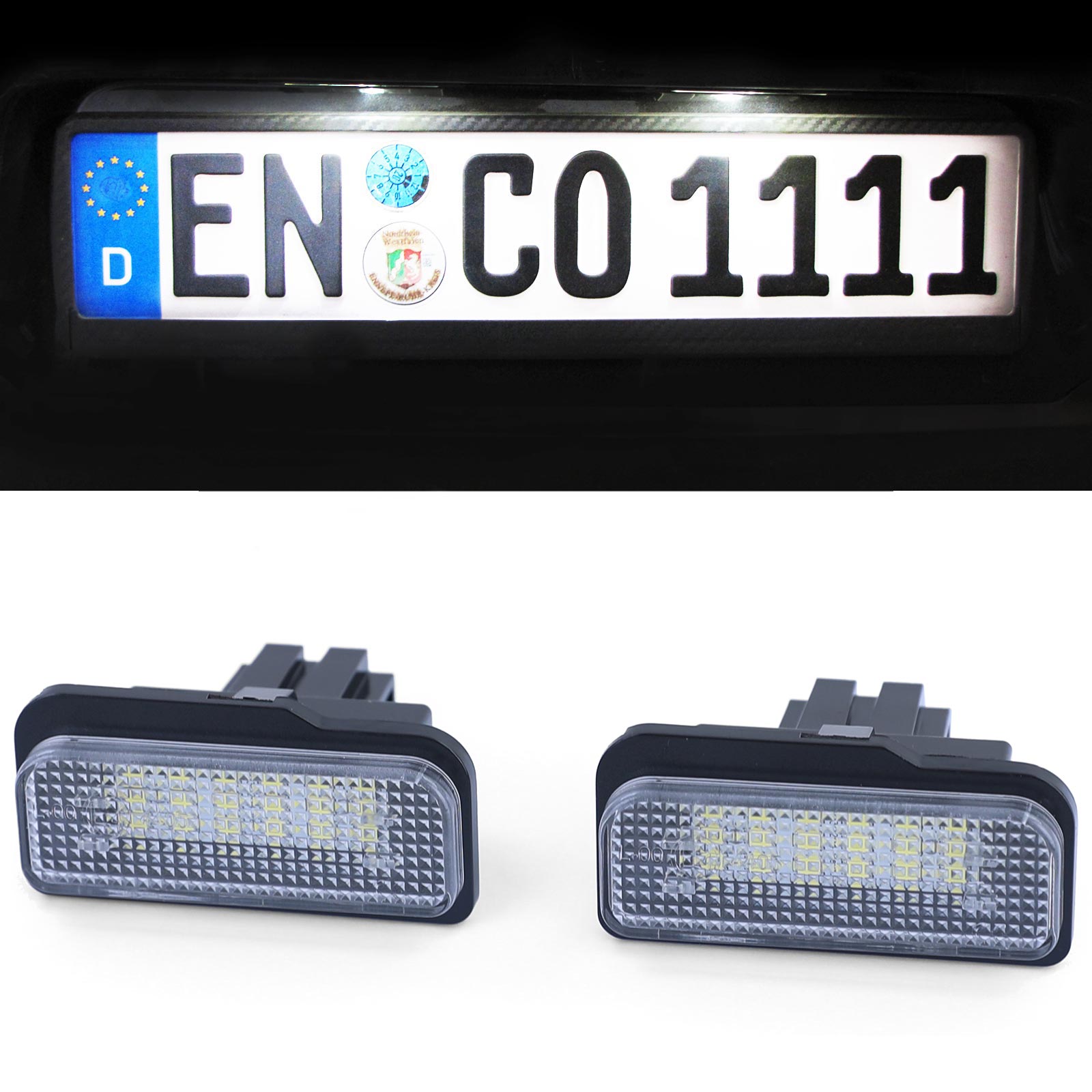 LED Kennzeichenbeleuchtung weiß 6000K für Mercedes C219 R171 W211