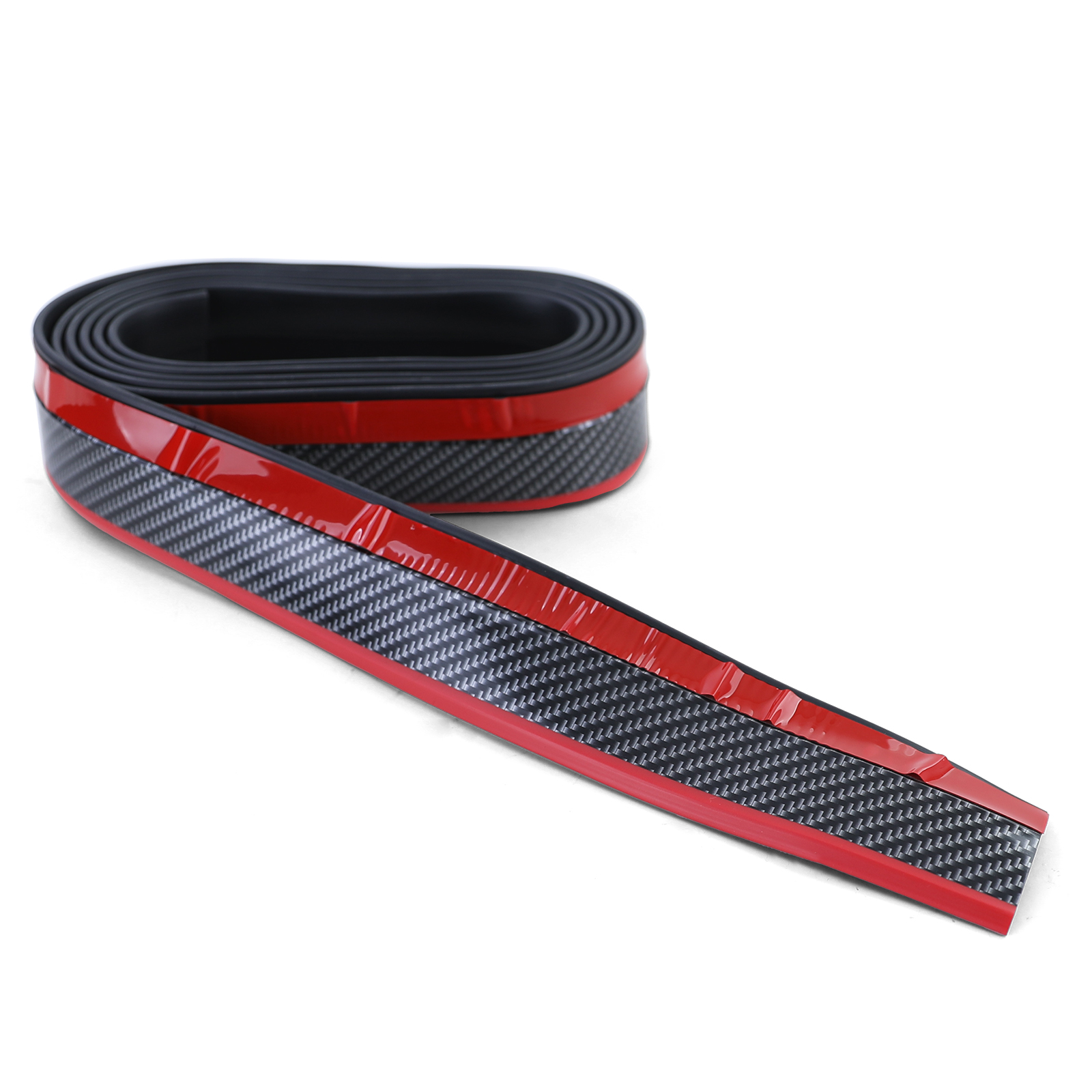 Front Spoiler Lippe universal flexibel 2,5mx5cm Carbon Optik rot kaufen