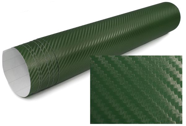 3D Carbon Folie selbstklebend 30cm *1.524 Meter Tarnfarbe oliv grün kaufen