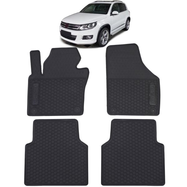 Auto Gummi Fußmatten Schwarz Premium Set für VW Tiguan 5N 07-18 kaufen