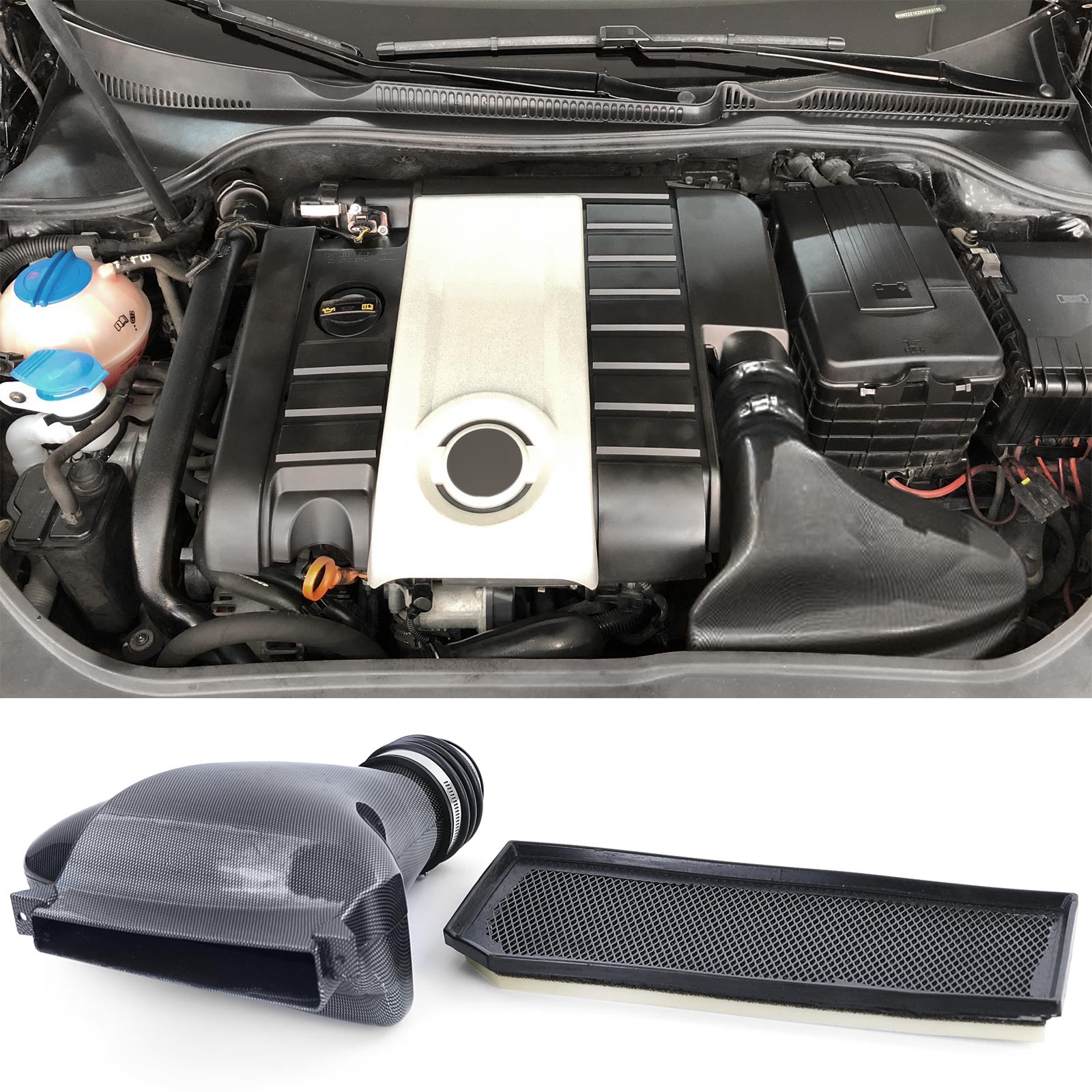 Carbon Motor Abdeckung für VW Golf VII 7 GTI Cover Motorabdeckung  Performance